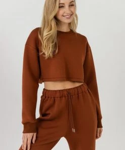 Wanderlust By Abby Loungewear Cropped Sweatshirt SALE