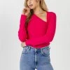 Wanderlust By Abby CLOTHING Cut Out Long Sleeve Knit Top