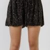 Wanderlust By Abby SALE Sequin Blouson Shorts In Black