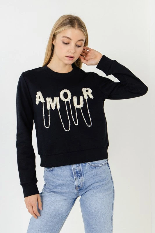 Wanderlust By Abby Amour Pearl Embellished Sweatshirt 3 Wanderlust By Abby Amour Pearl Embellished Sweatshirt