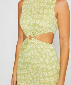 Wanderlust By Abby NEW O-ring Jacquard Cut Out Mini Dress