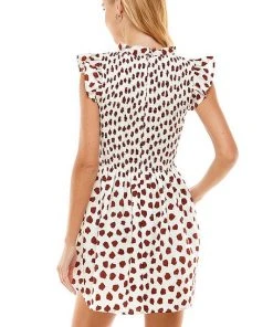 Wanderlust By Abby Flutter Sleeve Polka Dot Dress NEW