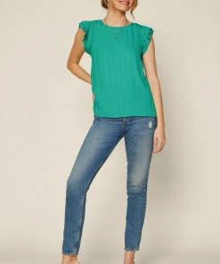 Wanderlust By Abby Short Ruffle Sleeve Top