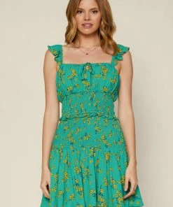 Wanderlust By Abby NEW Floral Smocked Mini Dress