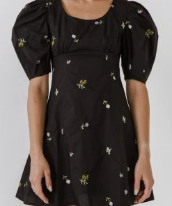 Wanderlust By Abby Floral Embroidery Mini Dress