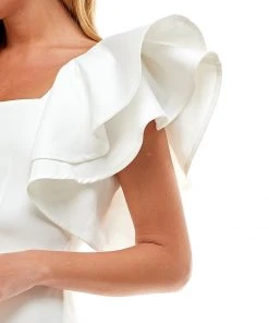 Wanderlust By Abby Puff Ruffle Sleeve Mini Dress