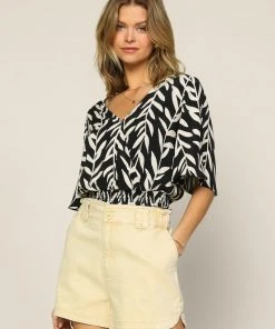 Wanderlust By Abby Smocked Hem Crop Top