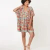 Wanderlust By Abby NEW Retro Floral Roper Caftan