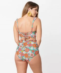 Wanderlust By Abby Floral Print Southampton Swim Top