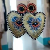 Beth's Addiction Evil Eye Heart Earrings NEW