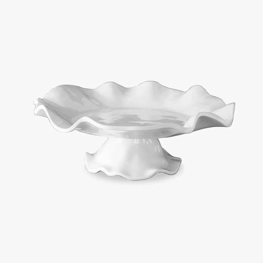 Wanderlust By Abby NEW White Pedestal Cake Plate 4 Wanderlust By Abby NEW White Pedestal Cake Plate