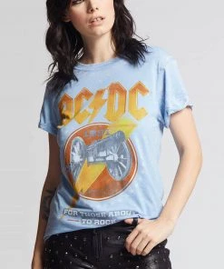 Wanderlust By Abby ACDC Ready To Rock Out Graphic Tee NEW