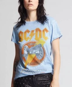 Wanderlust By Abby ACDC Ready To Rock Out Graphic Tee NEW