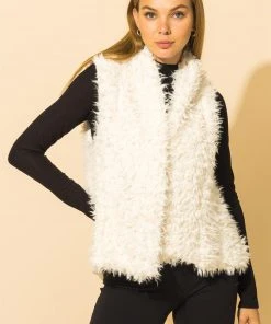 Wanderlust By Abby Faux Fur Vest NEW