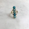 Mimosa Handcrafted Mimosa Turquoise 5 Stone Row Ring NEW