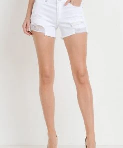 Wanderlust By Abby Mid Rise Super Destroyed Shorts
