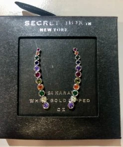 Wanderlust By Abby NEW Rainbow Ear Crawler Earrings