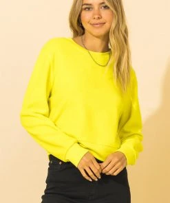 Wanderlust By Abby Settle Down Cropped Pullover Sweater