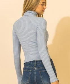 Wanderlust By Abby Long Sleeve Turtle Neck Top