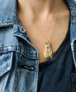 Mimosa Handcrafted Mimosa Cicada Necklace