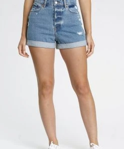 Wanderlust By Abby Double Shot High Rise Cuffed Shorts
