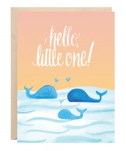 Lion Heart Prints NEW Hello Little One Baby Greeting Card