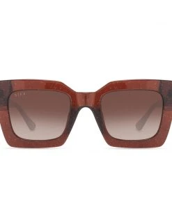 Wanderlust By Abby Diff Dani Chestnut Sunglasses NEW