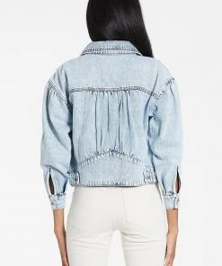 Wanderlust By Abby Irena Cropped Denim Jacket NEW