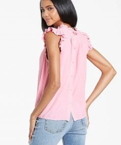 Wanderlust By Abby NEW Clarin Button Back Top