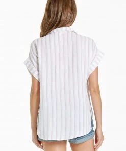 Wanderlust By Abby Cali Tie Front Shirt NEW