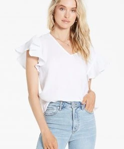 Wanderlust By Abby Hana Petal Sleeve Top NEW