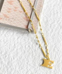 Wanderlust By Abby Letter Necklace NEW