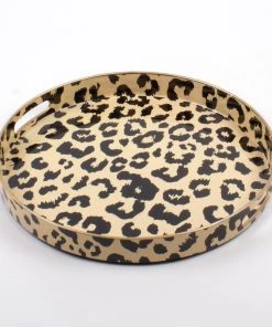 Wanderlust By Abby Round Leopard Tray