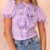 Wanderlust By Abby Emily Ruffled Dot Blouse