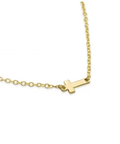 Lucky Feather NEW Sideways Cross Necklace