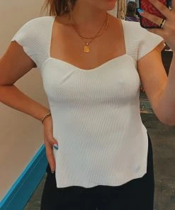 Wanderlust By Abby Square Neckline Sweater Top