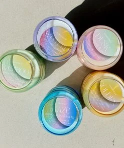 Wanderlust By Abby Bubble Ribbed Glass Candles NEW