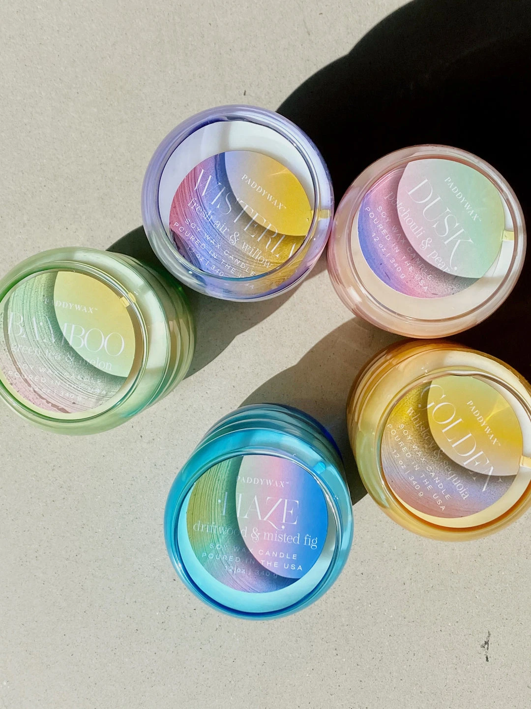 Wanderlust By Abby Bubble Ribbed Glass Candles NEW 4 Wanderlust By Abby Bubble Ribbed Glass Candles NEW