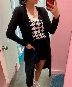 Wanderlust By Abby Black Long Cardigan NEW