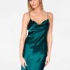 Wanderlust By Abby Cowl Neck Satin Slip Dress CLOTHING