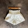 Wanderlust By Abby NEW Smocked Waist Pleather Shorts
