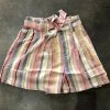 Wanderlust By Abby Striped Paper Bag Shorts