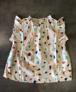 Wanderlust By Abby Flutter Sleeve Printed Top