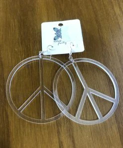 Wanderlust By Abby Peace Sign Earrings