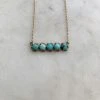 Mimosa Handcrafted 5 Row Turquoise Bar Necklace
