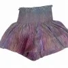 CLOTHING Queen Of Sparkles Grey Rainbow Swing Shorts