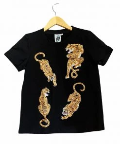 Queen Of Sparkles Black Tiger Shirt