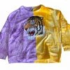 Queen Of Sparkles Purple And Gold Tiger Sweatshirt CLOTHING