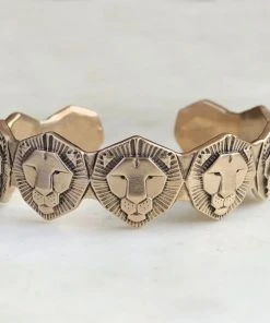 NEW Mimosa Handcrafted Lion Cuff Bracelet