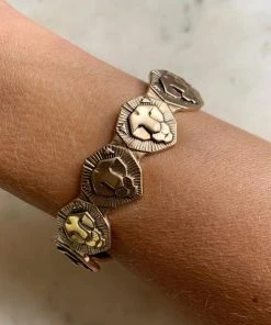 NEW Mimosa Handcrafted Lion Cuff Bracelet